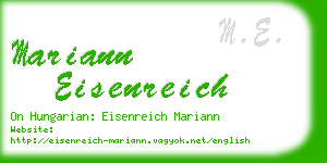 mariann eisenreich business card